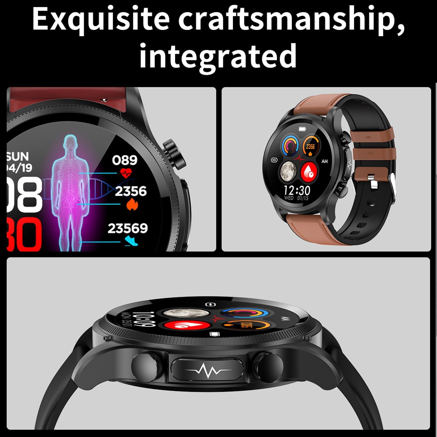 Intelligent ECG Health Tracker Watch HD Screen Real-time Analysis Blood Pressure Body Temperature Waterproof Fitness Monitoring E400 Smart Watch Men Women Intelligent ECG Health Tracker Watch HD Screen Real-time Analysis Blood Pressure Body Temperature Waterproof Fitness Monitoring E400 Smart Watch Men Women